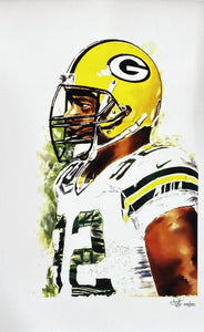 Reggie White 12x18 Green Bay Packers Lithograph Signed By Joshua Barton - Sports Integrity