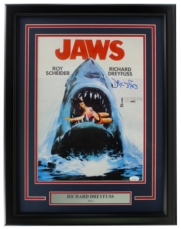 Richard Dreyfuss Signed Framed 11x17 Jaws Turkish Poster Photo JSA ITP - Sports Integrity