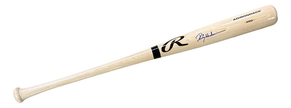 Rickey Henderson A's Signed Tan Rawlings Adirondack Baseball Bat BAS ITP - Sports Integrity