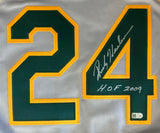 Rickey Henderson Signed A's Gray Majestic 1989 WS Jersey HOF 2009 MLB Hologram - Sports Integrity