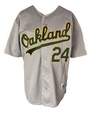 Rickey Henderson Signed A's Gray Majestic 1989 WS L Jersey HOF 2009 MLB Hologram - Sports Integrity