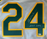 Rickey Henderson Signed A's Gray Majestic 1989 WS L Jersey HOF 2009 MLB Hologram - Sports Integrity