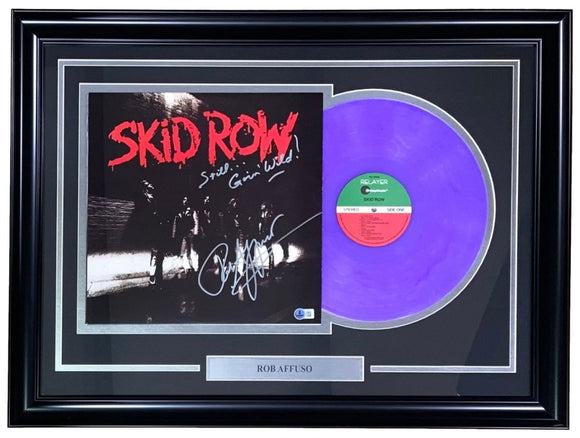 Rob Affuso Signed Framed Skid Row Vinyl Album Still Goin Wild Inscribed BAS - Sports Integrity