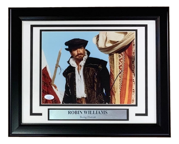 Robin Williams Signed Framed 8x10 Being Human Photo JSA - Sports Integrity