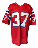 Rodney Harrison New England Signed Red Football Jersey BAS - Sports Integrity