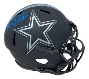 Roger Staubach Signed Dallas Cowboys FS Eclipse Replica Speed Helmet HOF 85 BAS - Sports Integrity