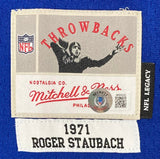 Roger Staubach Signed Dallas Cowboys Mitchell & Ness NFL Legacy Jersey BAS ITP - Sports Integrity