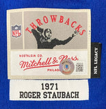 Roger Staubach Signed Dallas Cowboys Mitchell & Ness NFL Legacy M Jersey BAS ITP - Sports Integrity