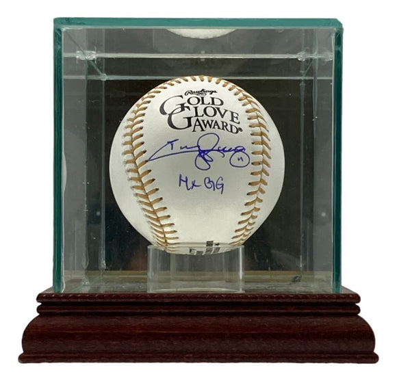 Jimmy Rollins Phillies Signed Gold Glove Baseball 4x GG PSA Hologram w/ Case - Sports Integrity