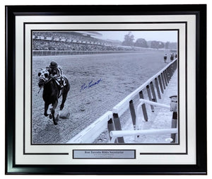 Ron Turcotte Signed Framed 16x20 Secretariat Belmont Stakes Photo JSA - Sports Integrity