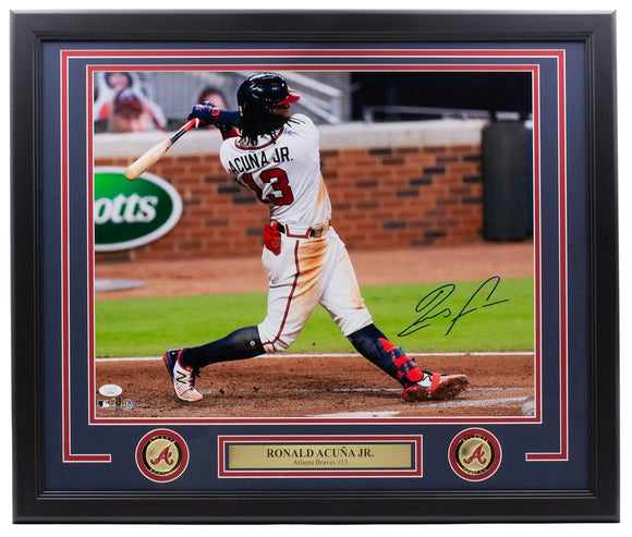 Ronald Acuna Jr. Signed Framed 16x20 Atlanta Braves Baseball Photo JSA - Sports Integrity