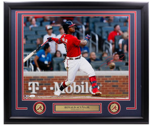 Ronald Acuna Jr. Signed Framed Atlanta Braves 16x20 Batting Photo JSA Holo - Sports Integrity