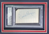 President Ronald Reagan Signed Framed Slabbed Signature Cut PSA/DNA - Sports Integrity