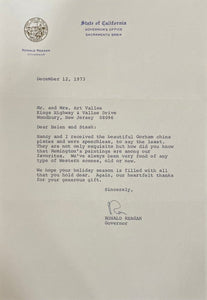 President Ronald Reagan Signed Letter BAS AC22609 - Sports Integrity