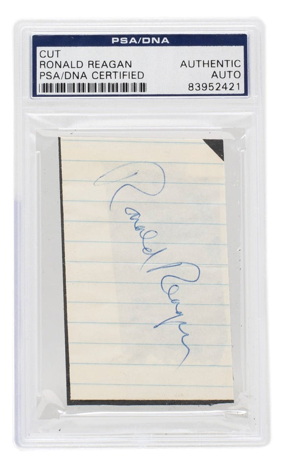 President Ronald Reagan Signature Cut PSA/DNA - Sports Integrity