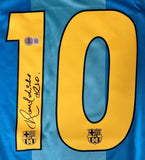 Ronaldinho Signed FC Barcelona 2007 Nike Soccer Jersey R10 Inscribed BAS - Sports Integrity