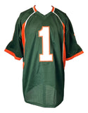 Roscoe Parrish Miami Signed Green Football Jersey 01 Champ Sports Integrity - Sports Integrity