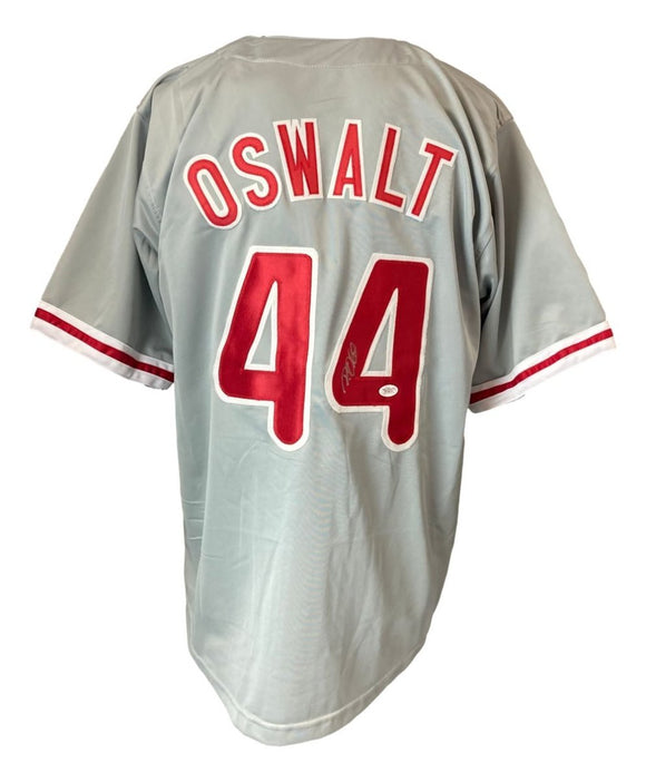 Roy Oswalt Philadelphia Signed Gray Baseball Jersey JSA Hologram - Sports Integrity