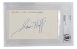 Sam Huff Signed Slabbed New York Giants Index Card BAS - Sports Integrity