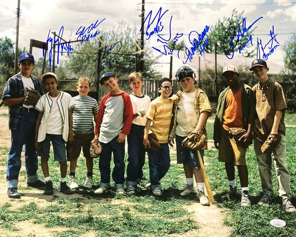 The Sandlot Cast Signed 16x20 Photo 2 Patrick Renna Tom Guiry 6 Others JSA