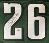 Saquon Barkley Philadelphia Signed Green Football Jersey BAS ITP - Sports Integrity