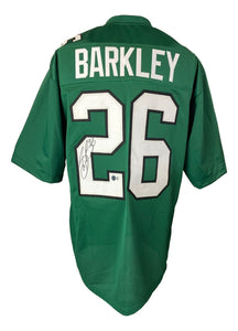 Saquon Barkley Philadelphia Signed Kelly Green Football Jersey BAS