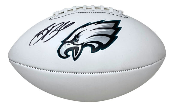 Saquon Barkley Signed Philadelphia Eagles Logo Football BAS ITP - Sports Integrity