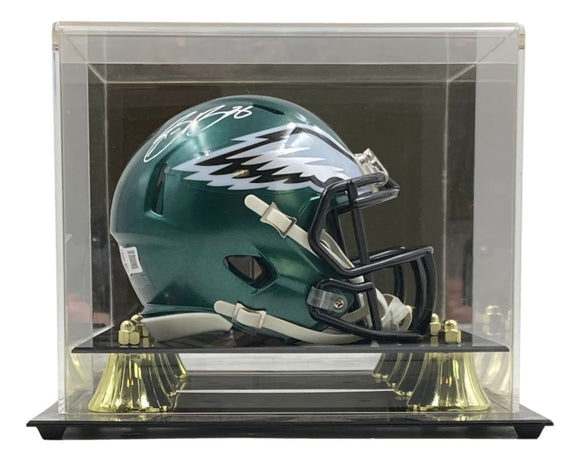 Saquon Barkley Signed Philadelphia Eagles Mini Speed Helmet BAS w/ Case - Sports Integrity