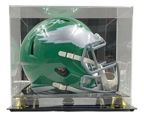 Saquon Barkley Signed Eagles FS Kelly Green Replica Speed Helmet BAS w/ Case - Sports Integrity