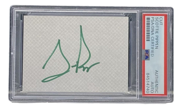 Scottie Pippen Chicago Bulls Signed Cut Signature PSA/DNA 84514740 - Sports Integrity