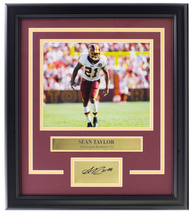 Sean Taylor Framed Washington Football Team 8x10 Photo w/ Laser Signature - Sports Integrity