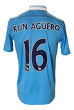 Sergio Aguero Signed Manchester City Umbro Soccer Jersey BAS - Sports Integrity