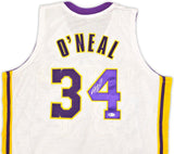 Shaquille O'Neal Los Angeles Signed White Basketball Jersey BAS - Sports Integrity