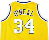 Shaquille O'Neal Los Angeles Signed Yellow Basketball Jersey 2 BAS - Sports Integrity