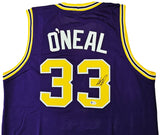 Shaquille O'Neal Signed Purple College Basketball Jersey BAS - Sports Integrity