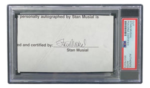 Stan Musial St. Louis Cardinals Signed Slabbed Cut Signature PSA/DNA - Sports Integrity