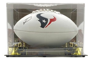 Stefon Diggs Signed Houston Texans Logo Football BAS w/ Case - Sports Integrity