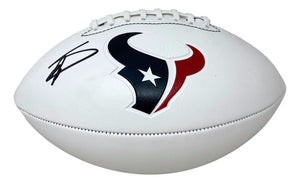 Stefon Diggs Signed Houston Texans Logo Football BAS - Sports Integrity