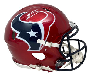 Stefon Diggs Signed Houston Texans Red Full Size Speed Authentic Helmet BAS - Sports Integrity