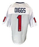 Stefon Diggs Houston Signed White Football Jersey BAS - Sports Integrity