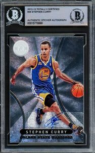 Stephen Curry Signed 2012 - 13 Panini Totally Certified #49 Warriors Card BAS - Sports Integrity