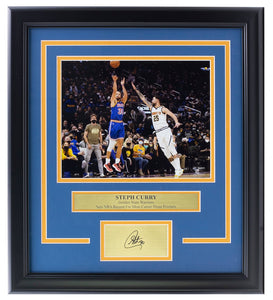 Steph Curry Framed 8x10 Golden State Warriors Photo w/Laser Engraved Signature - Sports Integrity