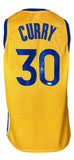 Stephen Curry Golden State Signed Yellow Basketball Jersey JSA - Sports Integrity