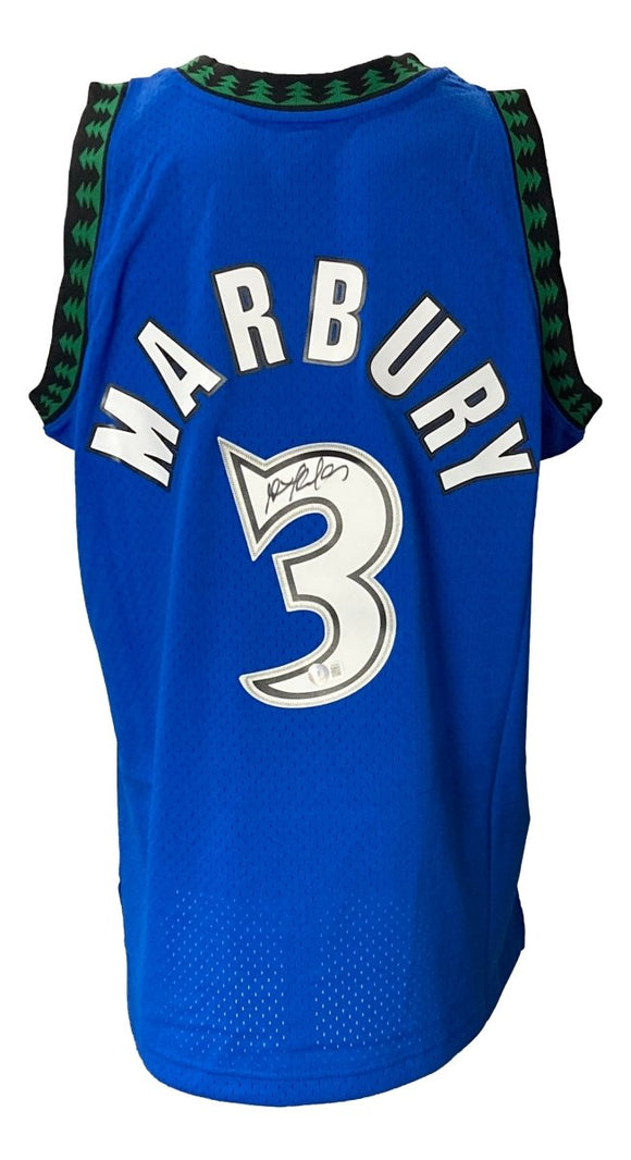 Stephon Marbury Signed Timberwolves 1996/97 M&N HWC Swingman XL Jersey BAS ITP - Sports Integrity