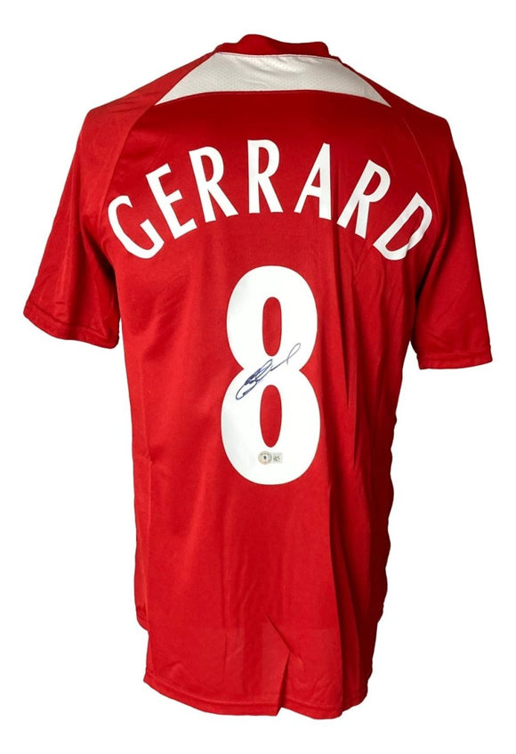 Steven Gerrard Liverpool Signed Red Soccer Jersey BAS - Sports Integrity