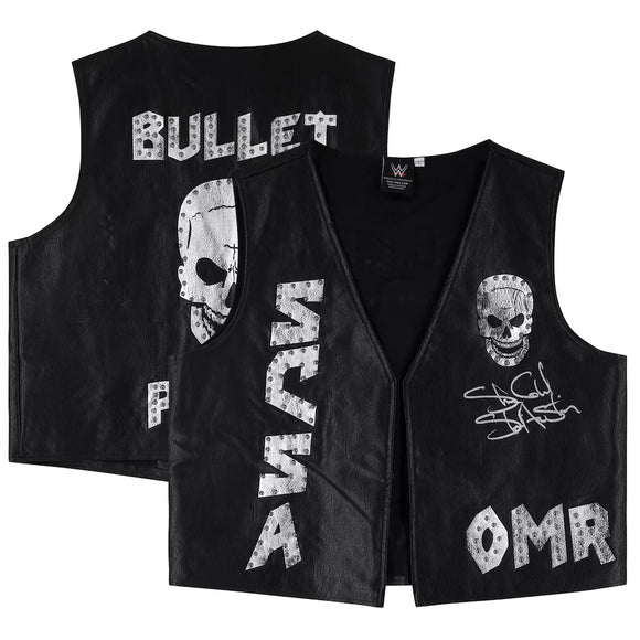 Stone Cold Steve Austin Signed WWE Black/Grey Replica Wrestling Vest