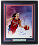 Sue Bird Signed Framed 16x20 USA Basketball Collage Photo JSA Steiner - Sports Integrity