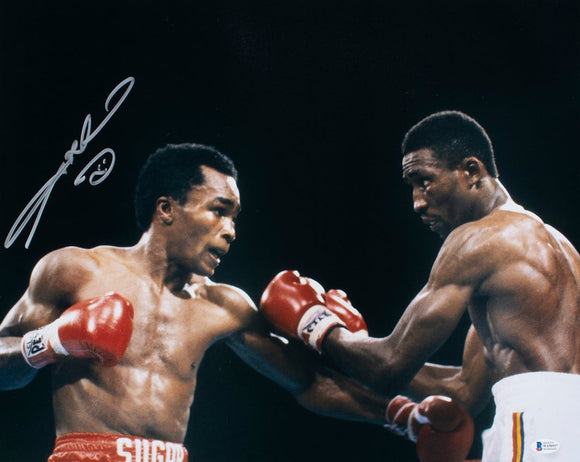 Sugar Ray Leonard Signed 16x20 Boxing Photo BAS ITP - Sports Integrity