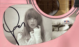 Taylor Swift Signed 41" Torture Poets Department Pink Acoustic Guitar 2 PSA Holo - Sports Integrity