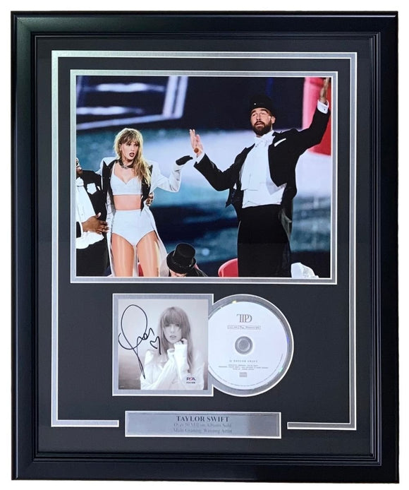 Taylor Swift Signed Framed RARE Heart Insert w/ 11x14 Travis Kelce Photo PSA/DNA - Sports Integrity